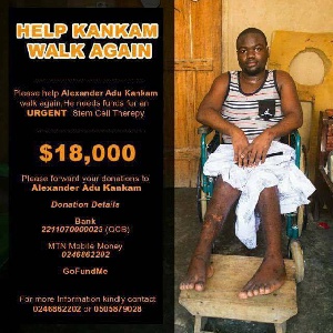 Alexander Adu Kankam needs $18, 000 walk again