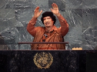 Deposed Libyan leader Muammar Gaddafi