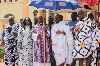 Rt. Rev. Felix Odei Annancy (third left) with traditional leaders at a fundrising event