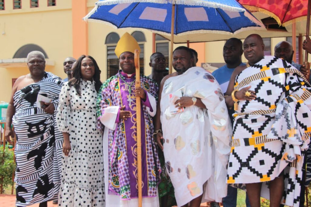 Rt. Rev. Felix Odei Annancy (third left) with traditional leaders at a fundrising event