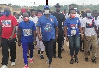 Kwesi Amoako Attah on unity walk with constituents