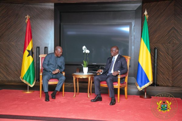 President John Dramani Mahama in Gabon for swearing-in ceremony
