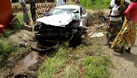 The accident happened on the Kpong-Akosombo Highway