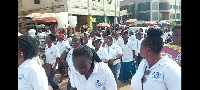 City Market Petty Traders Association in Kumasi engage in peaceful walk