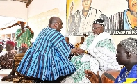Dr. Bawumia interacting with the Paramount Chief of Bawku, Naba Asigri Abugrago Azoka II
