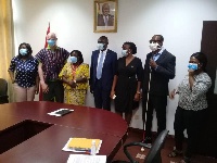 Dep Minister Charles Owiredu in a group photo with the representatives from UNCRPD