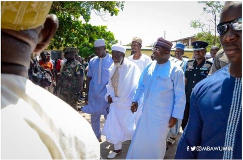 Vice President and the National Chief Imam at Abossey Okai Central Mosque yesterday