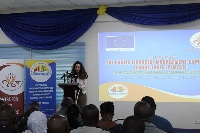 Ms. Sanderine Coet delivered remarks on behalf of the European Union Delegation to Ghana