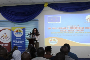 Ms. Sanderine Coet delivered remarks on behalf of the European Union Delegation to Ghana