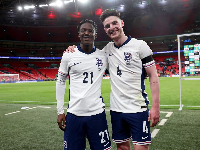 Three Lions midfielders Kobbie Mainoo and Declan Rice