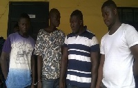The four suspected land guards in police custody