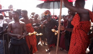 The Asante chiefs performed their cultural and customary dance