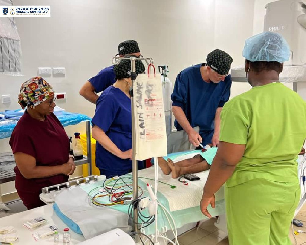 Medics at UGMC undertaking the surgery | Photo supplied