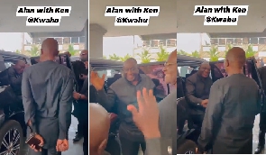 Screenshot from the video of Alan and Ken Agyapong's meeting in Kwahu
