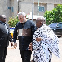 President Nana Addo Dankwa Akufo-Addo and Jerry John Rawlings