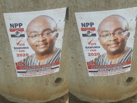 A campaign poster for 2020 with the image of Vice President Dr Mahamudu Bawumia