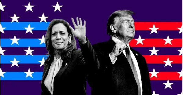 US Vice President Kamala Harris and former president Donald Trump