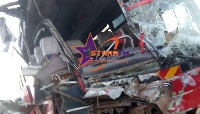 The accident occurred at 12:30 am when two buses travelling in opposite direction collided