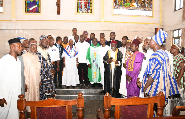 Christians and Muslims gathered in a Roman Catholic Church in support of Bawumia