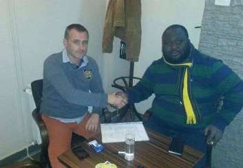 Club president Michael Osekre with Serbian coach Ivan Bujagic