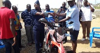 The motorbike was given to the police to aid battle armed robbery in the vicinity