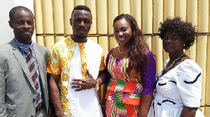 Soccer Banahene With His New Bride Flanked By Family Members