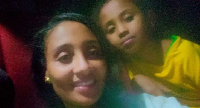 Heaven Awot (R) with her mother Abekyelesh Adeba