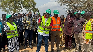 Dr Clement Abas Apaak (with the pickaxe) is the Member of Parliament for Builsa South