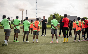 Black Queens at a training session