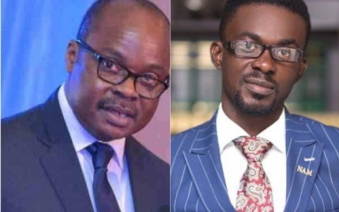 Bank of Ghana Governor, Ernest Addison (l) and Menzgold CEO, Nana Appiah Mensah (r)