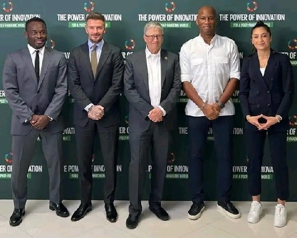 Michael Essien, Beckham, Bill Gates, Drogba