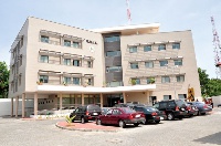 Front view of the NHIA office in Accra