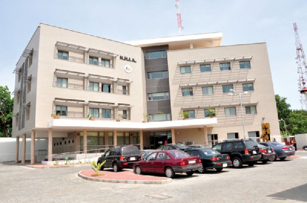 Front view of the NHIA office in Accra