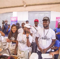 Bisa KDei  served different kinds of foods to over hundreds people in Anyaa Market