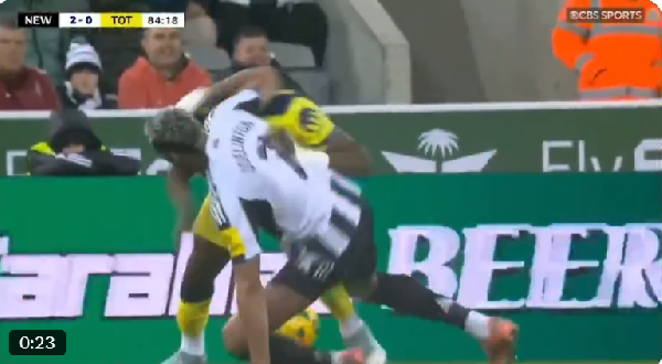 The incident led to a brief pushing and shoving exchange between the two players