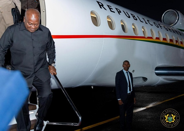 John Dramani Mahama has used the Dassault Falcon 900EX-Easy for the first time