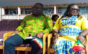 Hon. Eugene Antwi and Patricia Appiagyei sat on a seat reserved for security officers