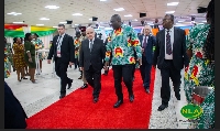 President of Malta, H.E Dr George Vella with Director-General of the NLA, Mr. Samuel Awuku