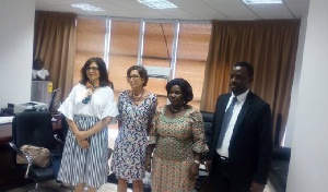 Aviation Minister, Cecilia Abena Dapaah (2nd right)