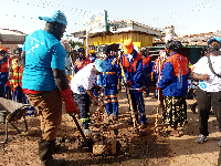 Scenes from the Agormanya Market clean-up