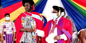 Principal of the Accra College of Education, Dr. Samuel Awinkene Atintono (L)