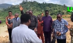 Pastors Praying At Galamsey Site Ghana 