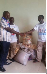 Bags of rice and sugar were donated to Muslim community in Daboya.