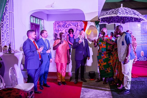 Diplomats and dignitaries at the official opening of the consulate