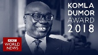 The award was established to honour Komla Dumor, an exceptional presenter for BBC World News