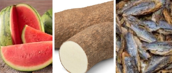 A collage of some foodstuff