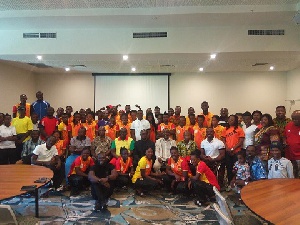 Team Ghana in a group picture with Ghana