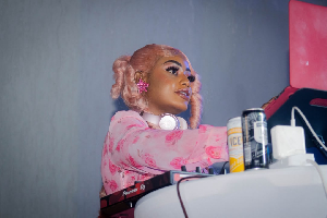 Female DJ, Rita Adjei, popularly known as DJ Raya