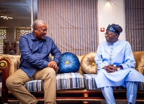Johnn Mahama with new Nigerian president Bola Tinubu