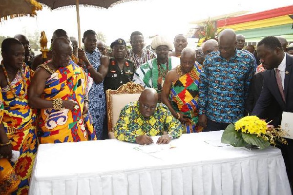 The President made the announcement on Friday at a durbar of the chiefs and people from Oti Region